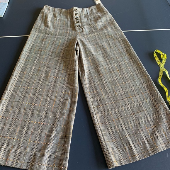NWT Anthropologie Roma plaid chenille trousers - Picture 5 of 8